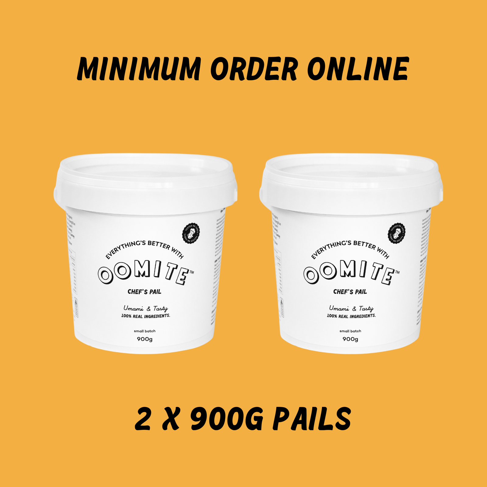 2 x Oomite Chef's Pail 900g (piping bag in a pail)